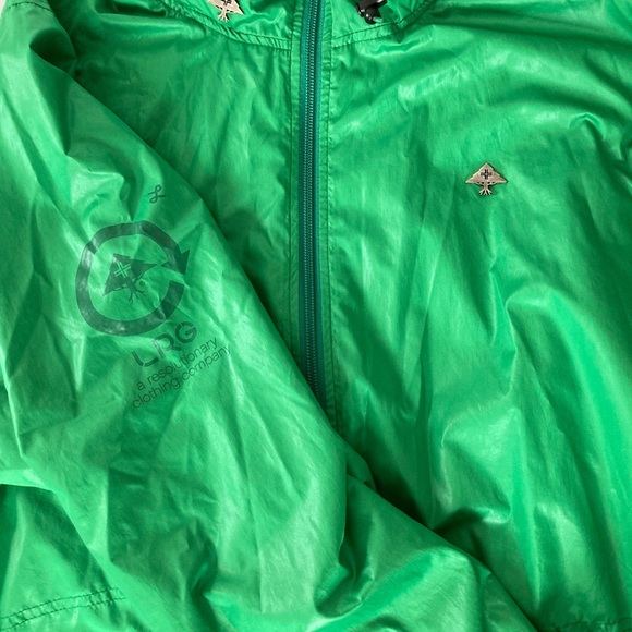 LRG Windbreaker Jacket Bright Green Rare Men’s L - Picture 9 of 10
